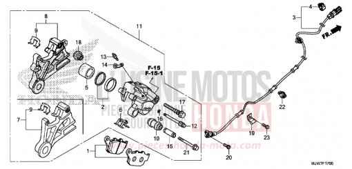 REAR BRAKE CALIPER CB500FAG de 2016